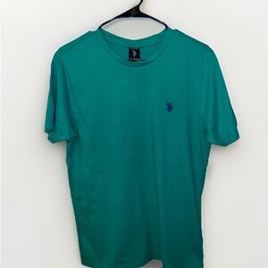 U.S. Polo Assn. Men's Teal Crew Neck Short Sleeve Tee